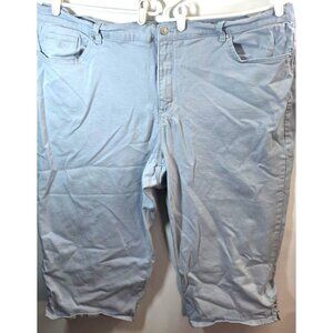Gloria Vanderbilt Capris Jeans Plus-Size 24W 24 W Lt Blue All-Around Slimming